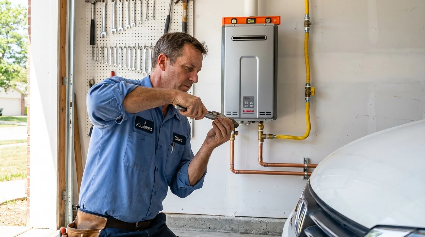 Tankless water heater installation by a Johns Plumbing LLC plumber in Campbelltown